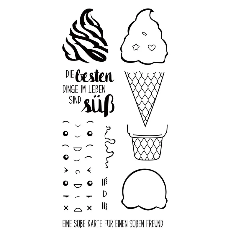 Немецкие слова прозрачные штампы и DIY силиконовые уплотнения