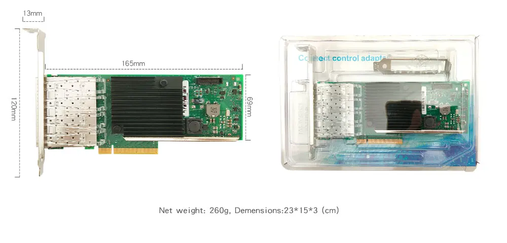 X710-DA4 Ethernet конвергентный сетевой адаптер 4 Порты и разъёмы для программирования в производственных условиях+ 10 Гб PCI-e3.0 карты контроллера