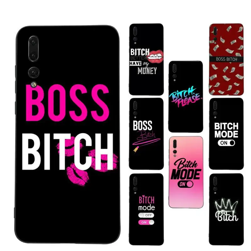 

Boss Bitch Phone Case Soft Silicone Case For Huaweip30lite p30 20pro p40lite P30 Capa