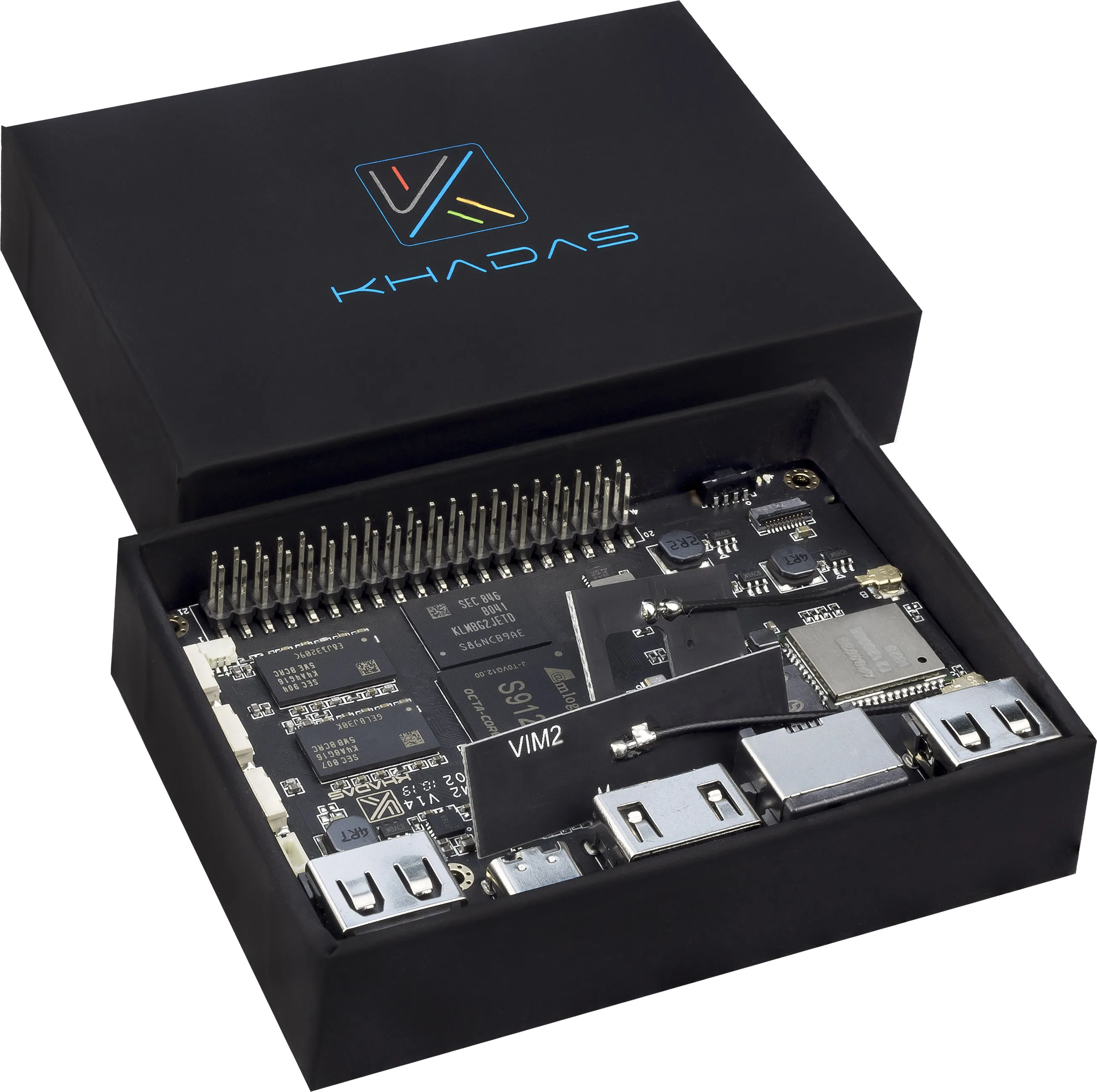 VIM2 Max Board Khadas VIM2 Max одноплатный компьютер с Linux Ubuntu mate 16,04 поддержка DDR4 3 ГБ eMMC 64 ГБ - Комплект: VIM2 Max Board