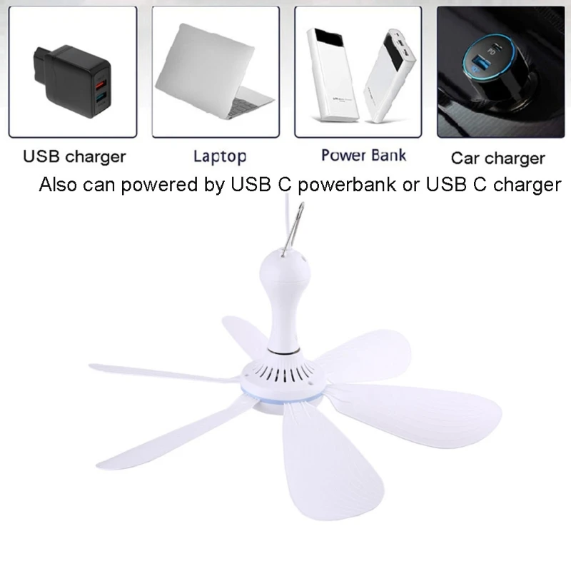 

Универсальный USB-вентилятор C5AE с 6 лопастями, 16,5 дюйма, 1 скорость, 5 в пост. Тока