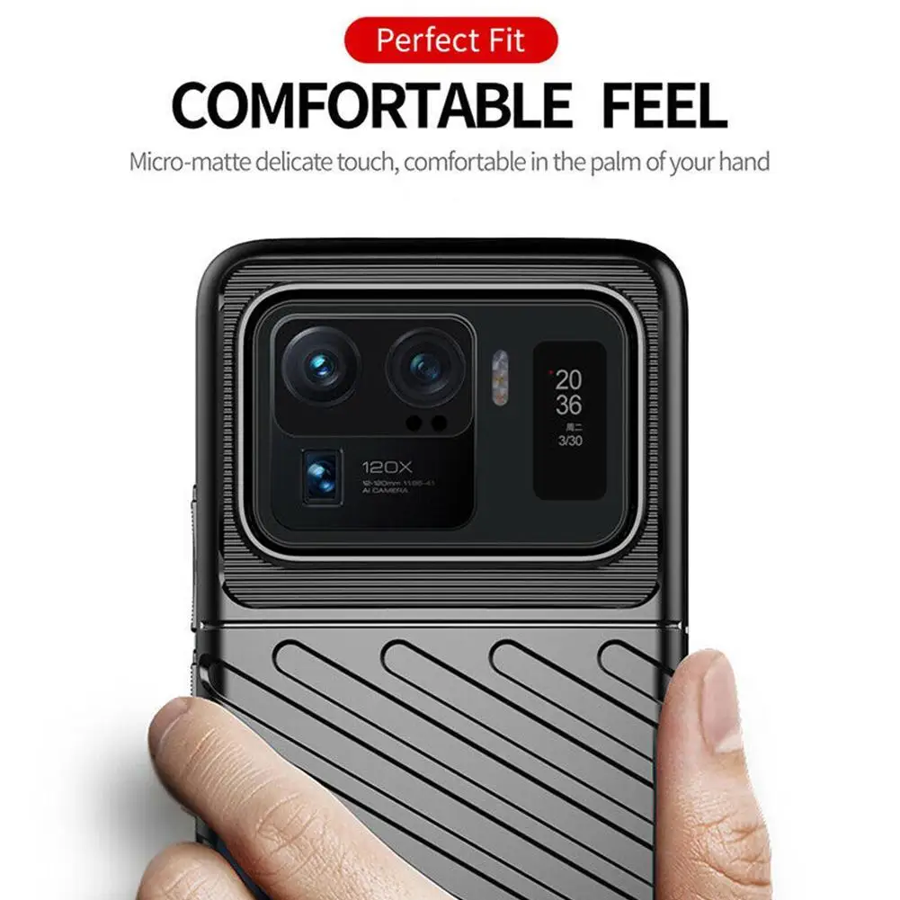 

2021 new Silicone Cover For Xiaomi Mi 11 Ultra Cover Case Ultra For Xiaomi Fiber Phone 11 Mi Shockproof Soft Bumper Carbon T6V3