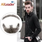 Alileader дешевая поддельная борода, швейцарская кружевная поддельная борода и усы, 100% настоящие волосы, легкая борода ручной работы для мужчин, невидимые бороды