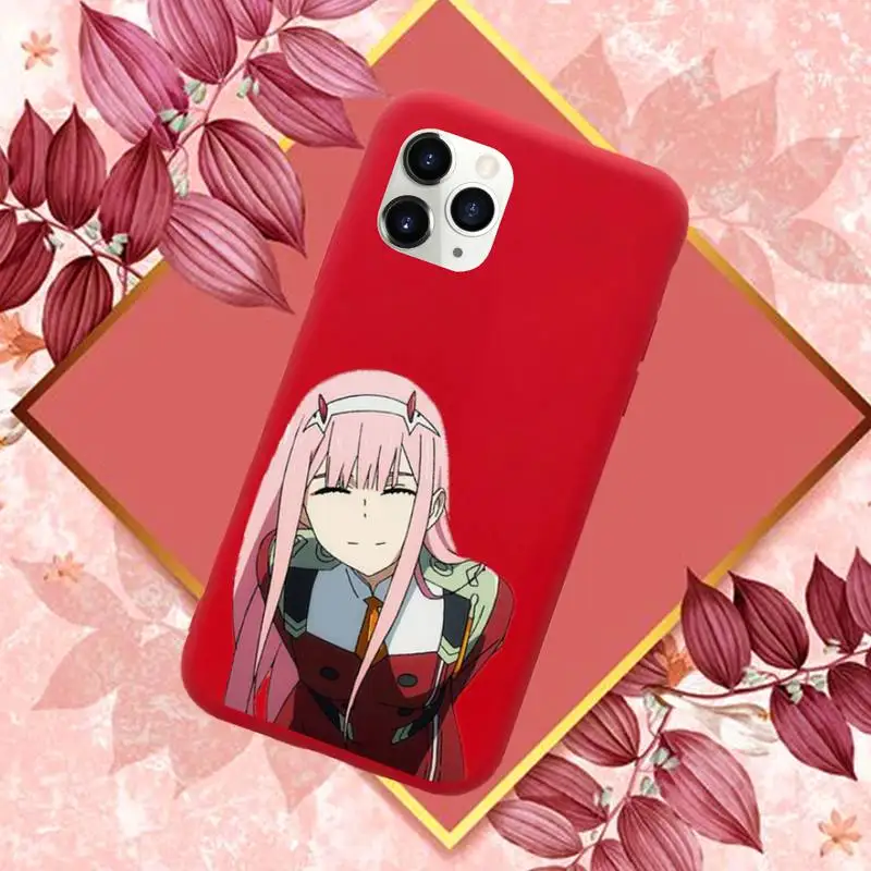 

Zero Two sexy girl Phone Case Red Color for iPhone 11 12 Mini Pro MAX . If you choose other models, please leave message