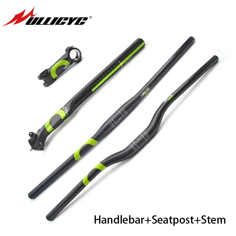 ULLICYC полностью из углеродного волокна горный велосипед руль плоский/высокий