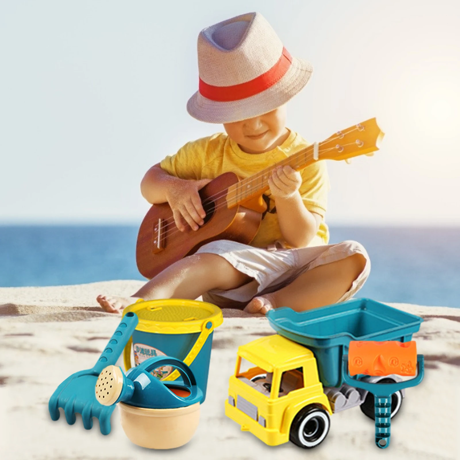 

12pc Funny Kids Beach Toys Pretend Play Beach Game Toy Water Beachside Bucket Shovel Play Sand Toys For Children carefully