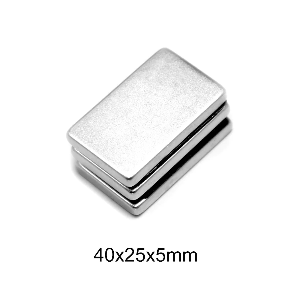 

1/2/5/10PCS 40x25x5 Block Powerful Search Magnet N35 Neodymium Magnet Strong 40x25x5mm Quadrate Permanent Magnet sheet 40*25*5