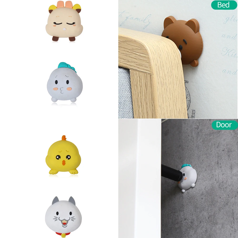 Cartoon Cute Animals Rubber Fender Lock Thickening Mute Door Fenders Protective Wall Mat Shakeproof and Noise Reduction Y | Дом и сад