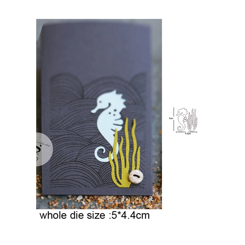 

Seahorse Aquatic plants New Metal Steel Cutting Dies Stencils for Making Scrapbooking DIY Album Paper Cards Embossing Dies