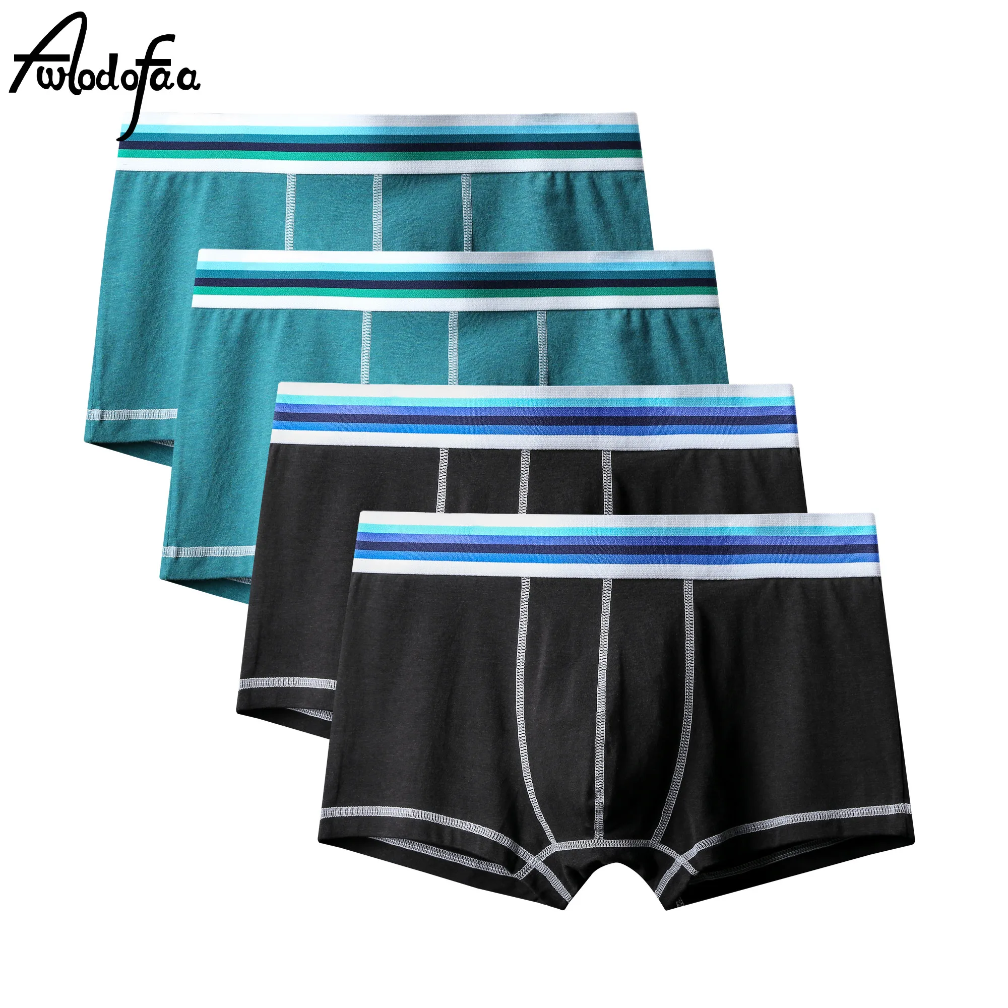 Трусы-боксеры мужские 4 шт./лот модное пикантное нижнее белье качественные