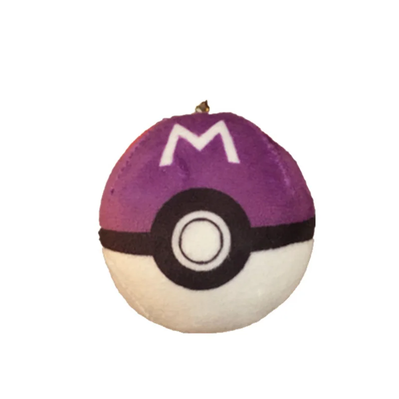 5pcs/set Pokemon Elf Ball Plush Doll Stuffed Animal Red Blue Purple Pokeball Pikachu Kawaii Keychain Pendent Toys For Kids Gift |