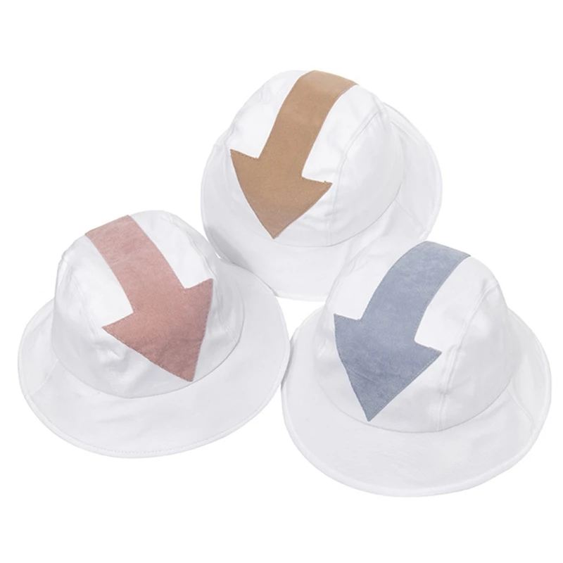 

2021 Unisex New Fashion White Cotton Fishing Bucket Hat Caps Arrow Symbol Hats Men and Women Outdoor Tide Hats Cap