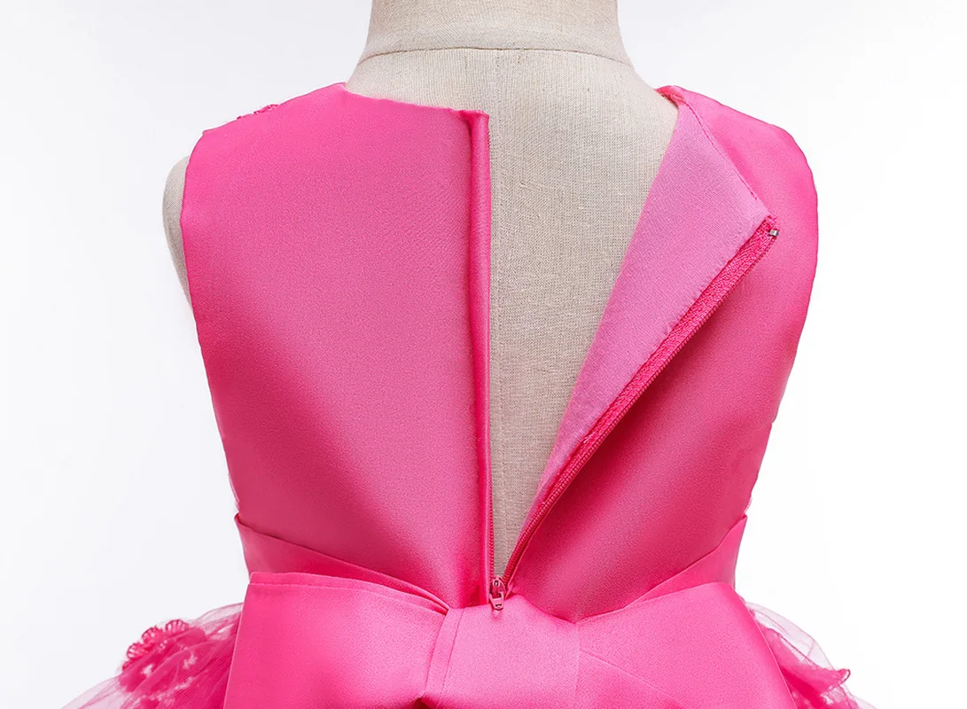 С цветочным узором для девочек Свадебная вечеринка платье на день рождения