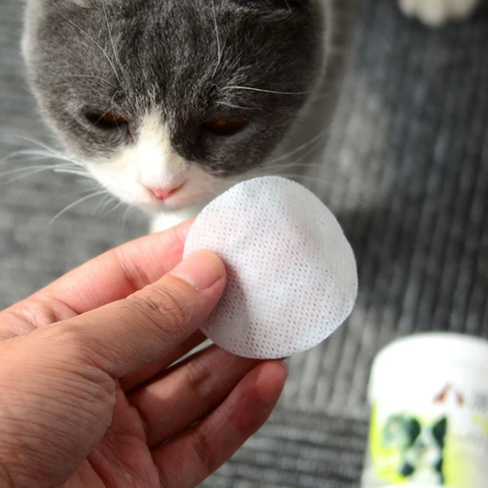 100Pcs Ear Wipes Non-woven Fabric Hygiene Cleaner Pet Gentle Stop Itching Non-irritating Health Dog Cat Disposable Otic Portable |