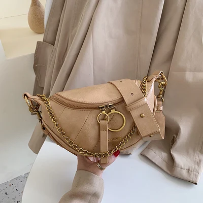khaki DORANMI Роскошная брендовая дизайнерская поясная сумка на цепочке, поясная сумка, Женская поясная сумка через плечо, нагрудная сумка Nerka DJB959 - Цвет: khaki