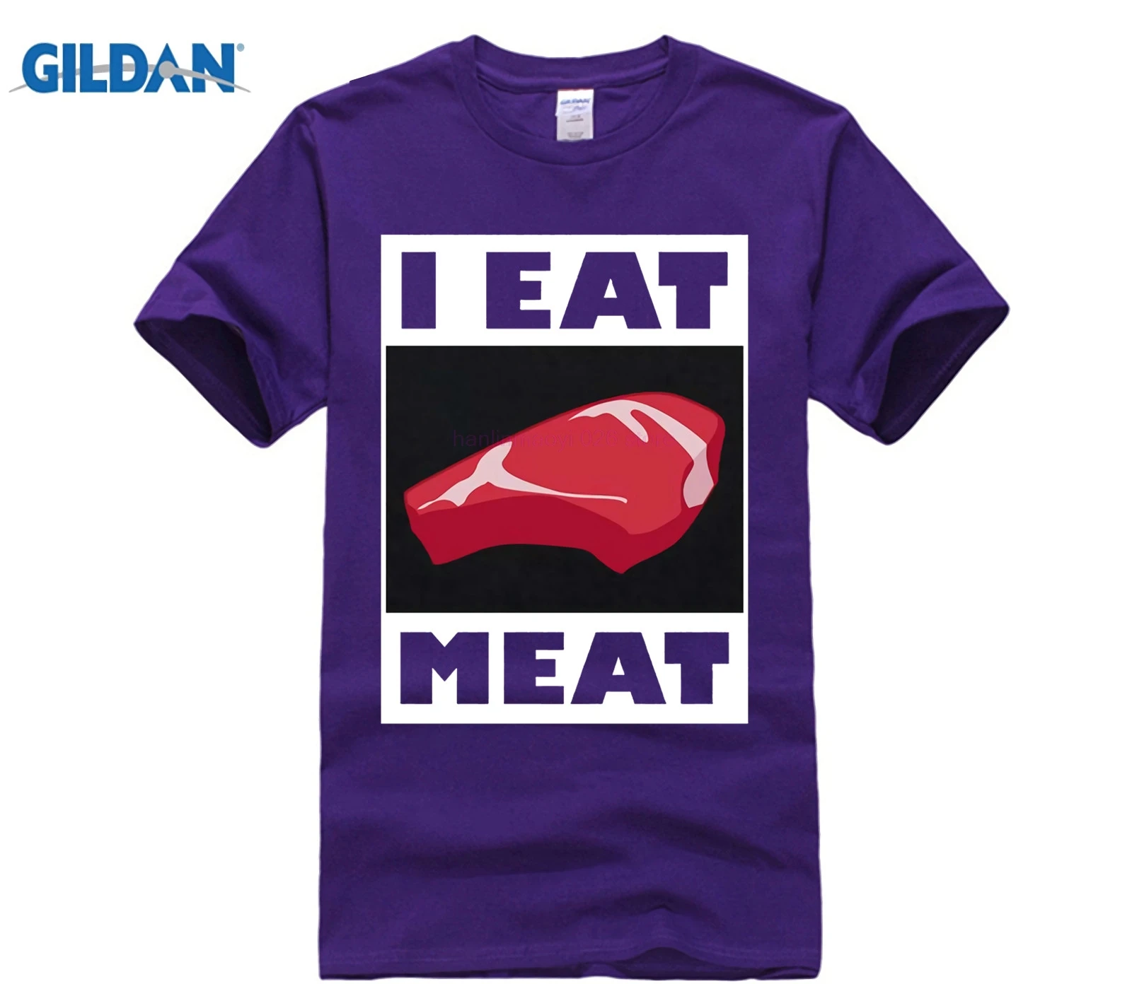 Футболка из 100% хлопка с круглым вырезом и принтом футболка надписью I Eat Meat