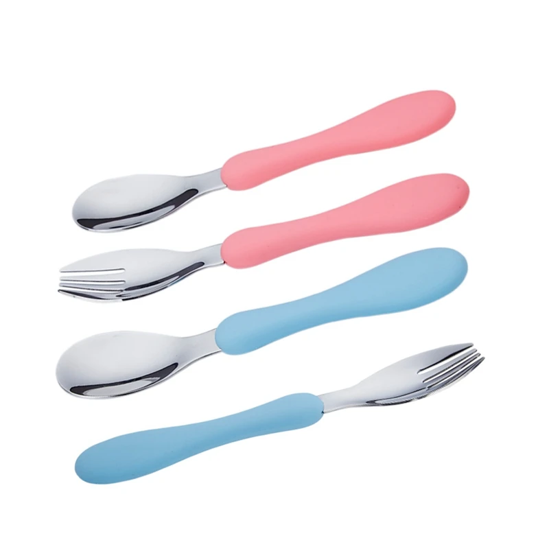Детская посуда из нержавеющей стали детские вилки для кормления портативные