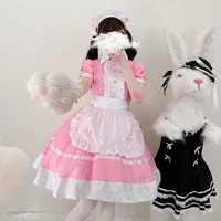 women maid outfit sweet gothic lolita dresses anime cosplay costume apron dress uniforms plus size halloween sexy costumes