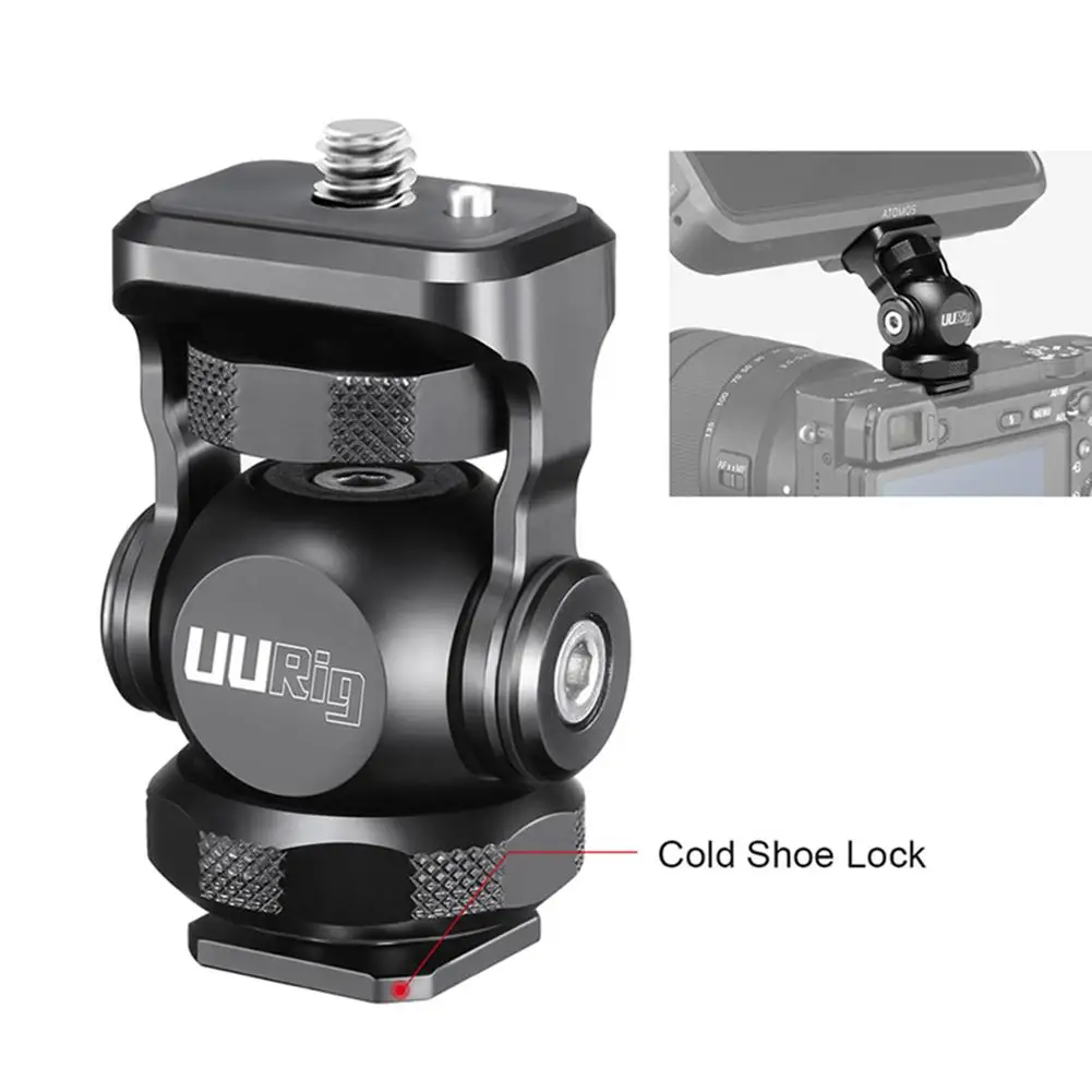 Мини держатель Горячий башмак для камеры монитора адаптер 180 градусов верхнее