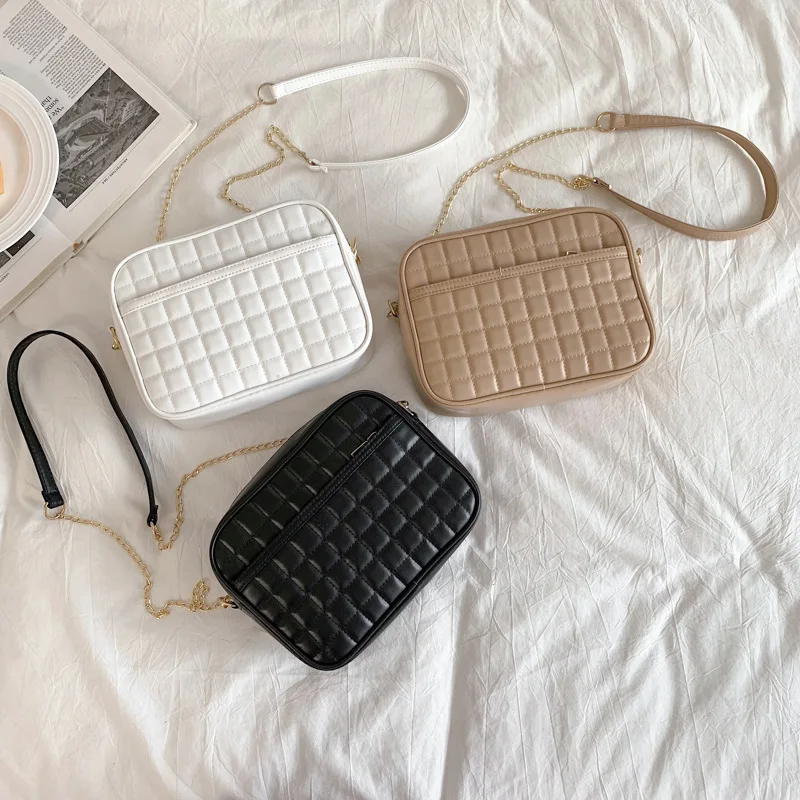 aliwood New Designer Women Bags Diamond Chain Crossbody Bags MIni Flap PU Leather Females Shoulder Messenger Bag Handbags Bolsas