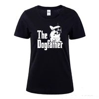 the dogfather dog dad french bulldog funny t shirts women summer cotton harajuku short sleeve o neck streetwear tops