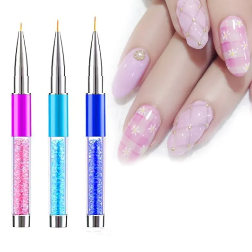 4 шт. УФ гелевая подводка Ручка лак акриловая губка головка двойной наконечник
