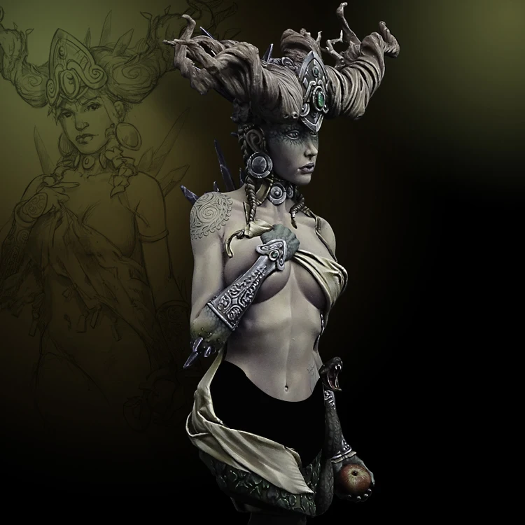 

110mm Resin Model bust GK Earth Element Science fiction Unassembled and unpainted kit