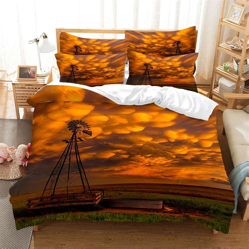 

2/3 шт., Комплект постельного белья из микрофибры, с 3d-цифровой печатью