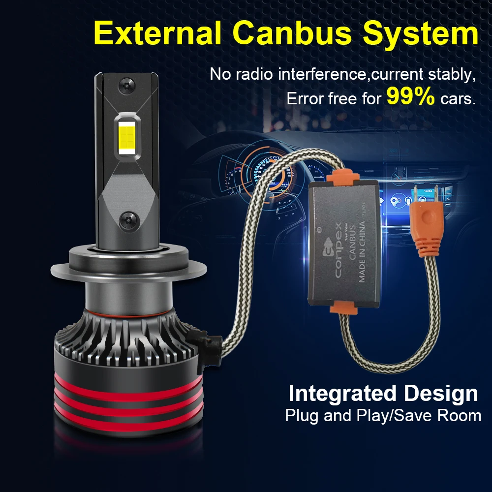 Conpex 2 шт. H7 LED Canbus H4 светодиодный комплект для переоборудования фар Автомобильные