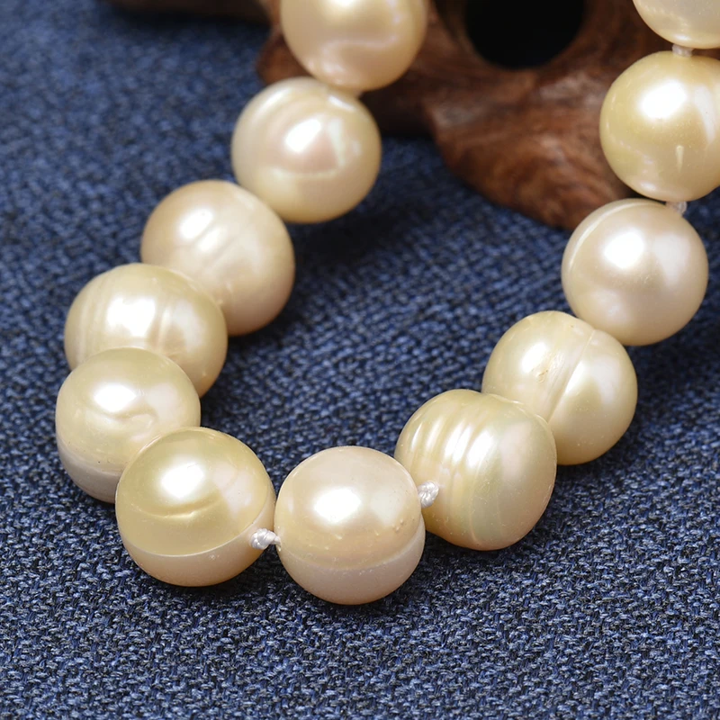 Ювелирные изделия 100% белый 9-10 мм БАРОККО из натурального пресновдного жемчуга