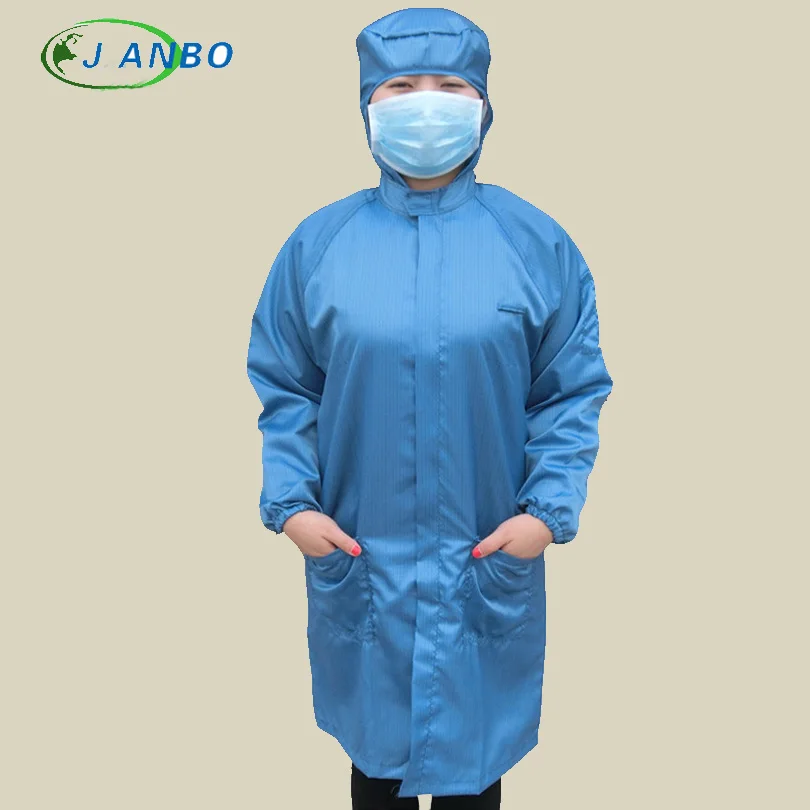 

Anti Static Safety Shirt Cleanroom Suit Factory Protection Jumpsuit Work Pants Cleanroom Laboratory Split Clothing Blue White