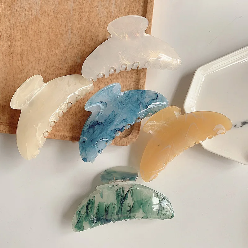 

Solid Color Claw Clip Large Barrettes Crab Hair Claws Bath Clip Ponytail Clip for Women Girls Hairpins Headwear Hair Accessories