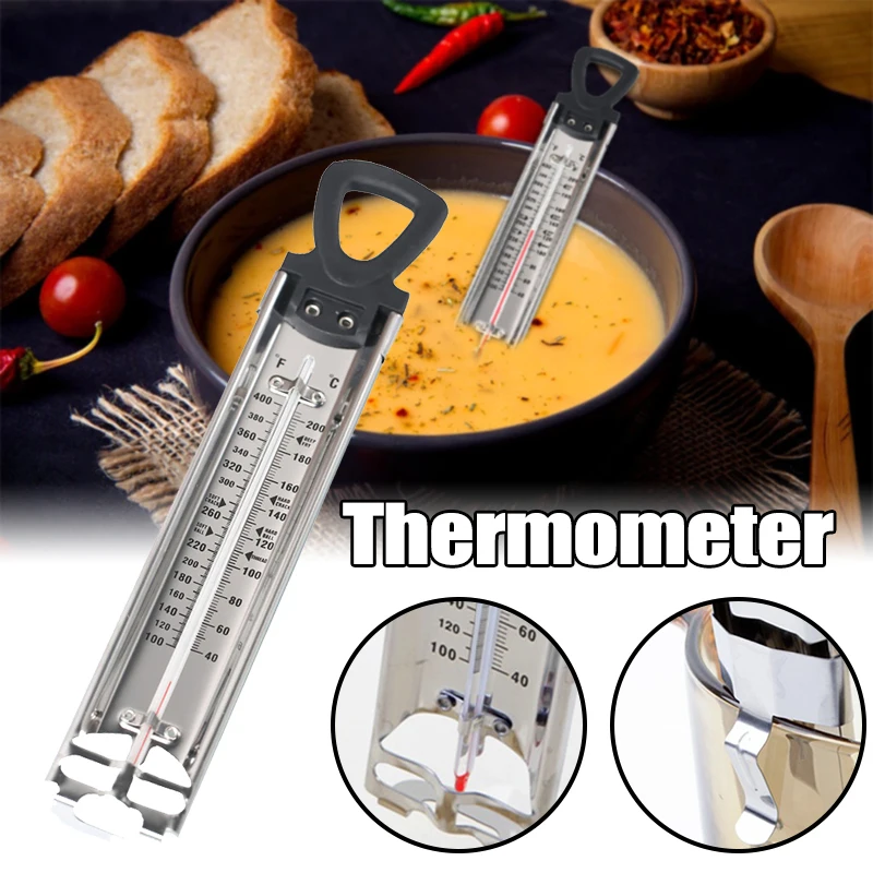 

Термометр из нержавеющей стали I88, прибор для измерения температуры, с крючком и зажимом для кастрюли