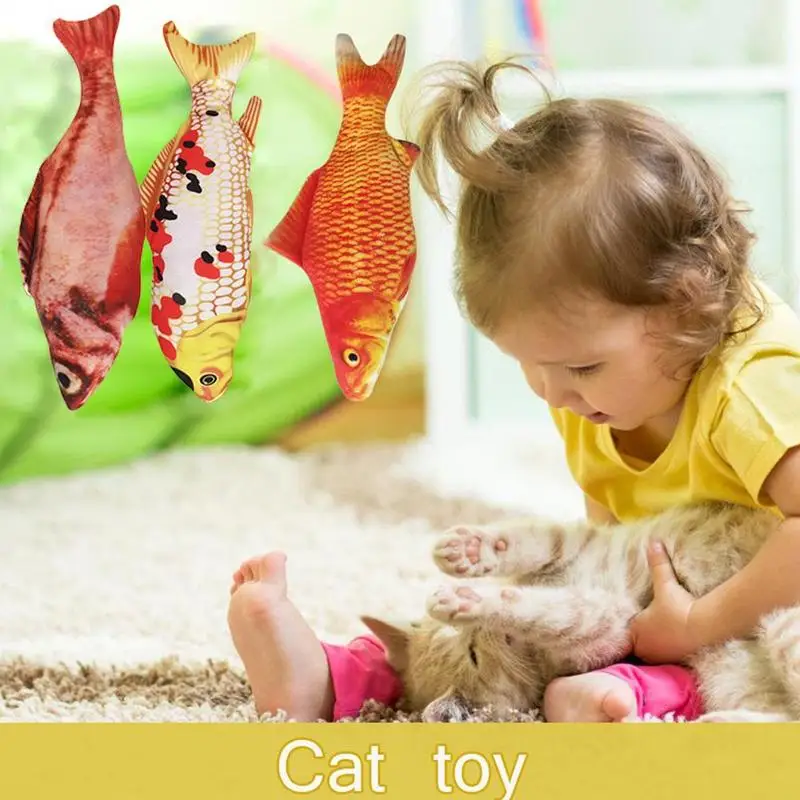 

30CM Electronic Fish Pet Cat Funny Cat Toy Simulation Fish Biting Chewing Training Pets Supplies USB Charging