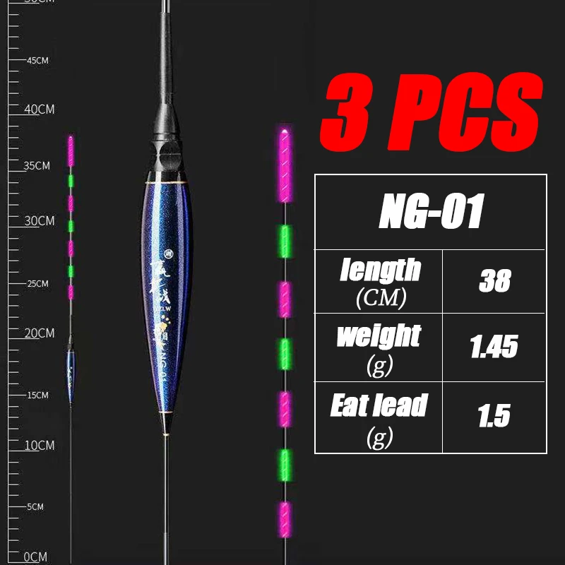 2021New 3Pcs-Set Fishing Floats  Smart Electronic Carp Float LED Luminous Smart Catfish For Nearsighted Fishing Lovers Tackle