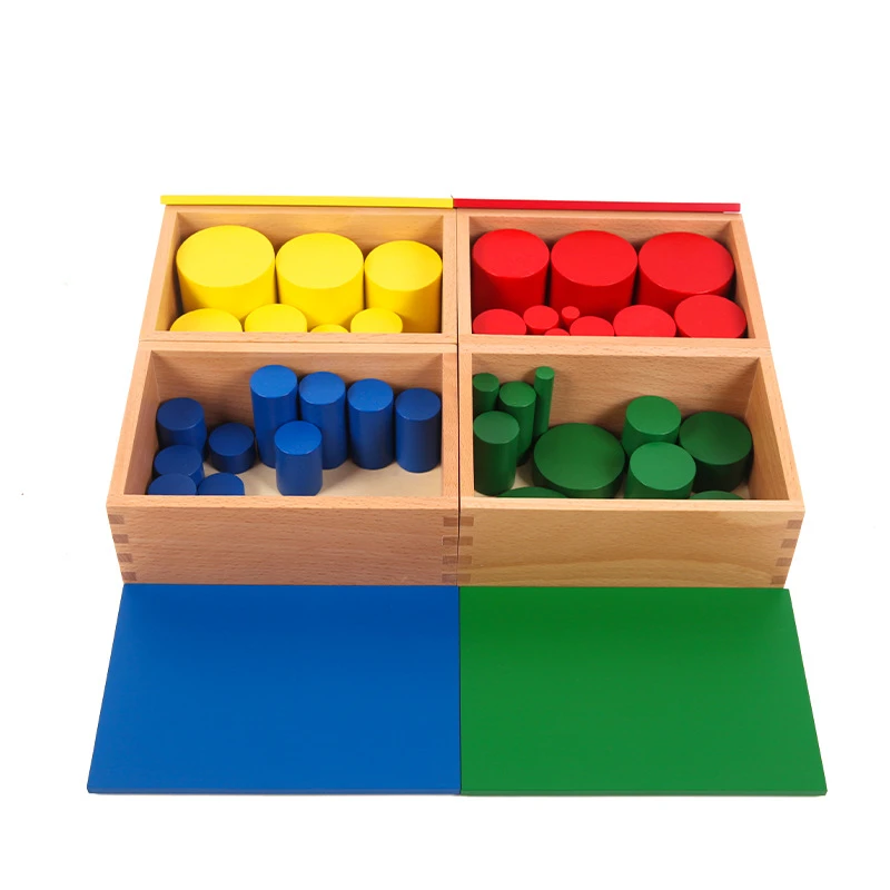 Монтессори Сенсорная Серия набор цилиндров без ног учебное пособие для раннего