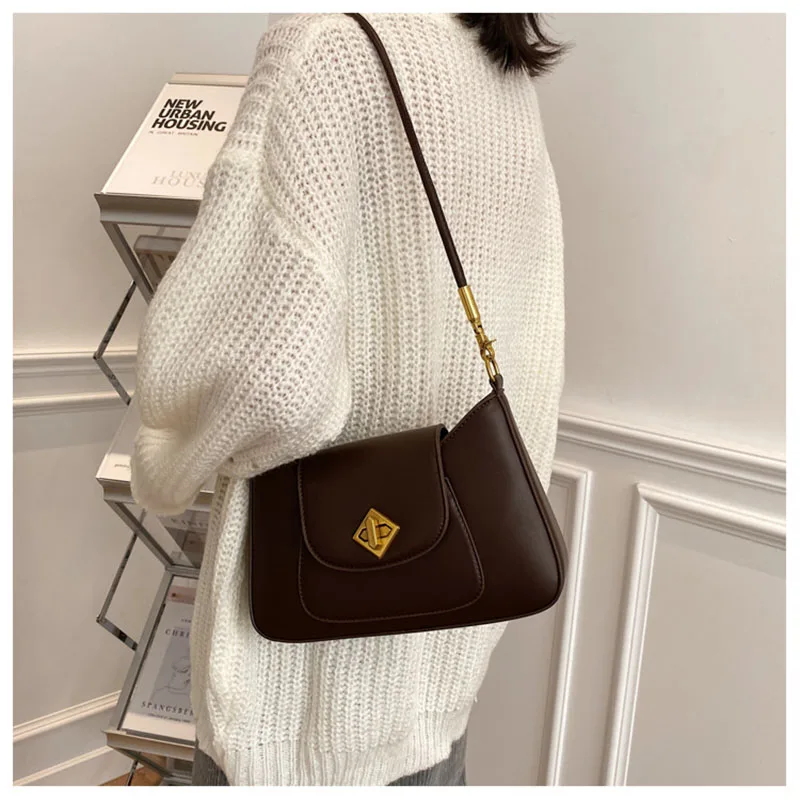 

Autumn And Winter PU Leather Hand Bags Women Luxury Designer Bag High Capacity All-match Crossbody Bags For Women Underarm bag