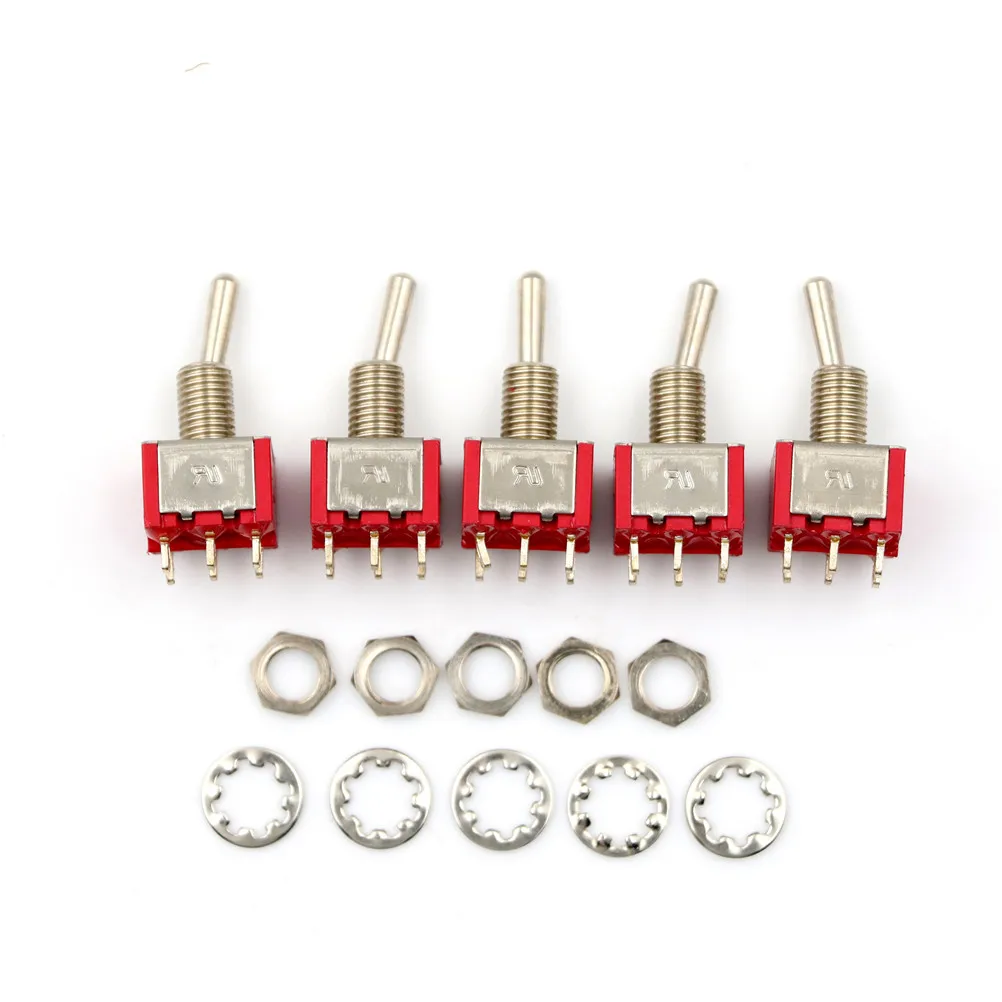 5 шт. AC 250V 2A/ 5A 120V Mini 6Pin (вкл.) OFF DPDT 3 положения тумблер MTS 223 двойной сброс выключатель