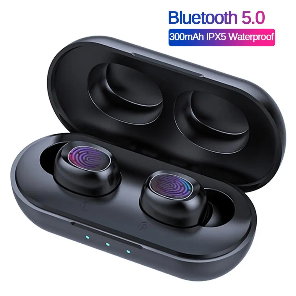 TWS стереонаушники B5 с поддержкой Bluetooth 5 0 и сенсорным управлением 300 мАч|Наушники