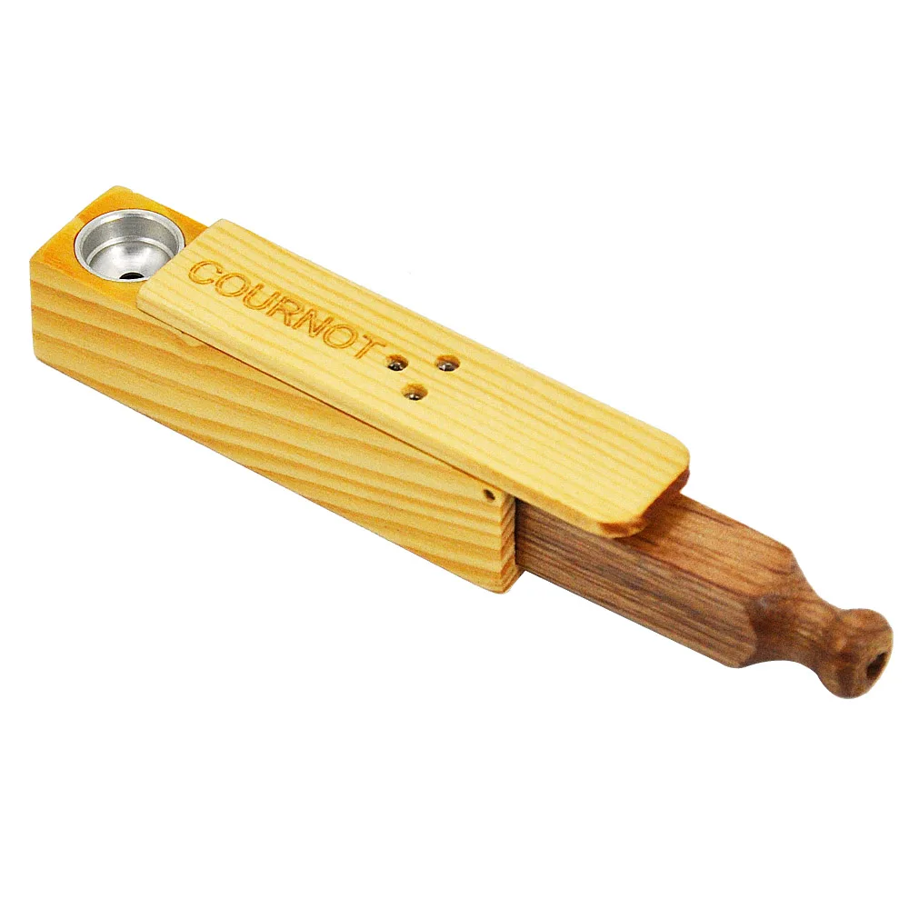 

COURNOT Durable Handmade Wooden Pipe Tobacco Cigar Pipes Cool Gift.Color Random