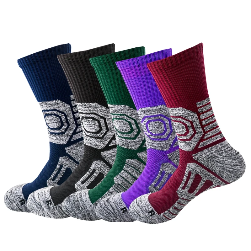 

Men Basketball Running Socks Breathable Comfortable Cushioned Thick Towel Thermal Crew Sock Outdoor Sport Fitness