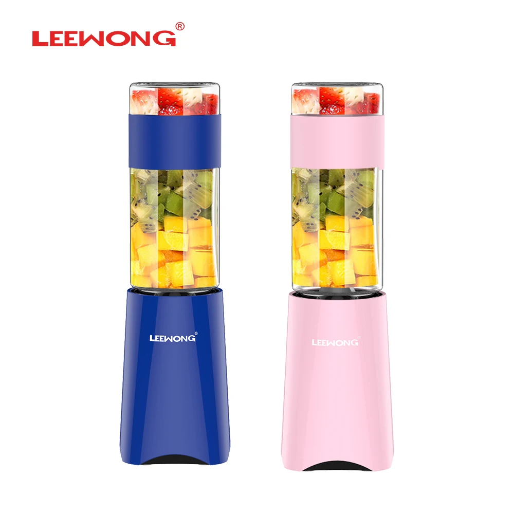 LEEWONG Electric Juicer Kitchen Milkshake Smoothie Mixer The Large Capacity Portable Glass Jar