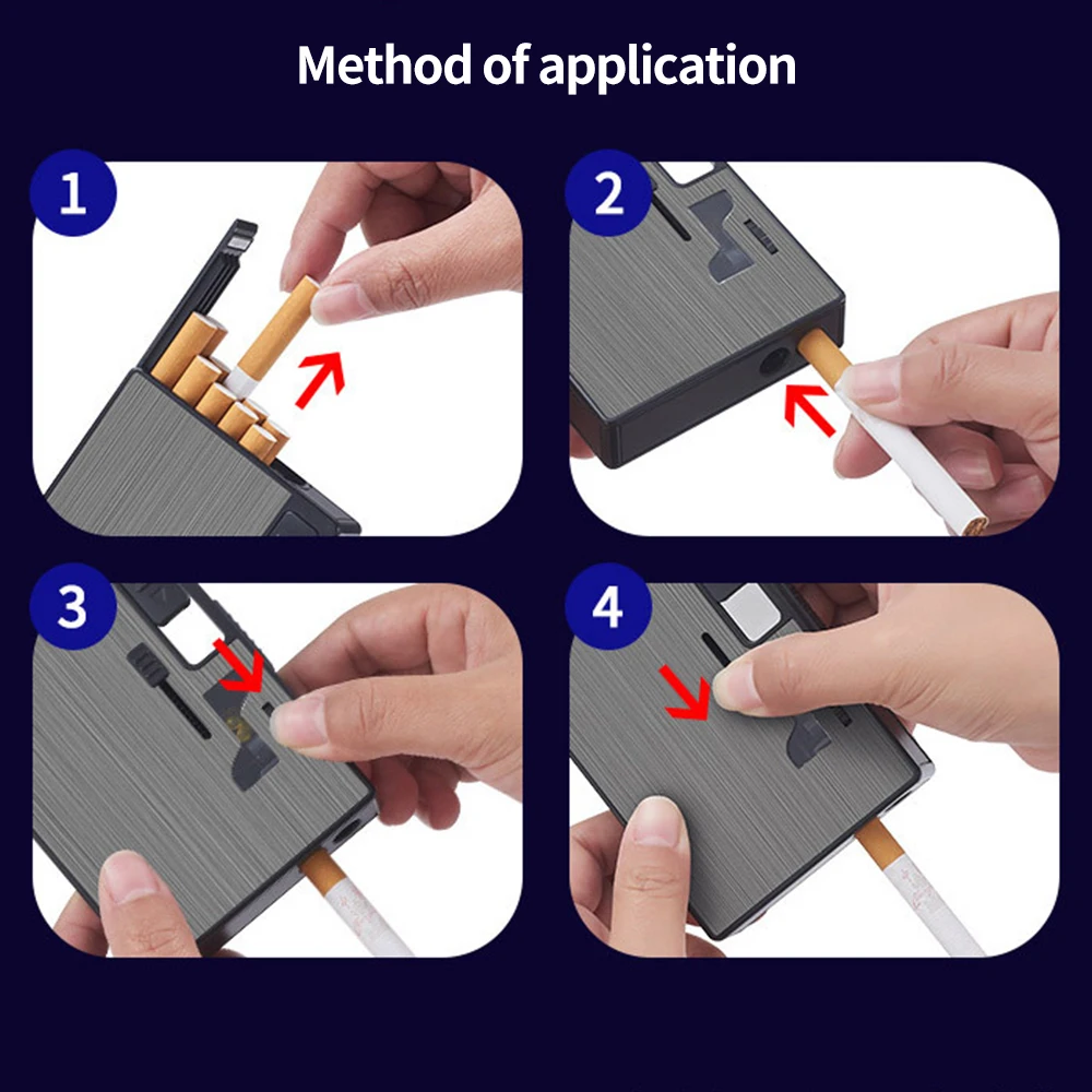 

Multi-Function Flameless Lighter With Smoking Filter Cigarette Explosion Bead Pusher USB Charge Lighter Cigarette Accessories