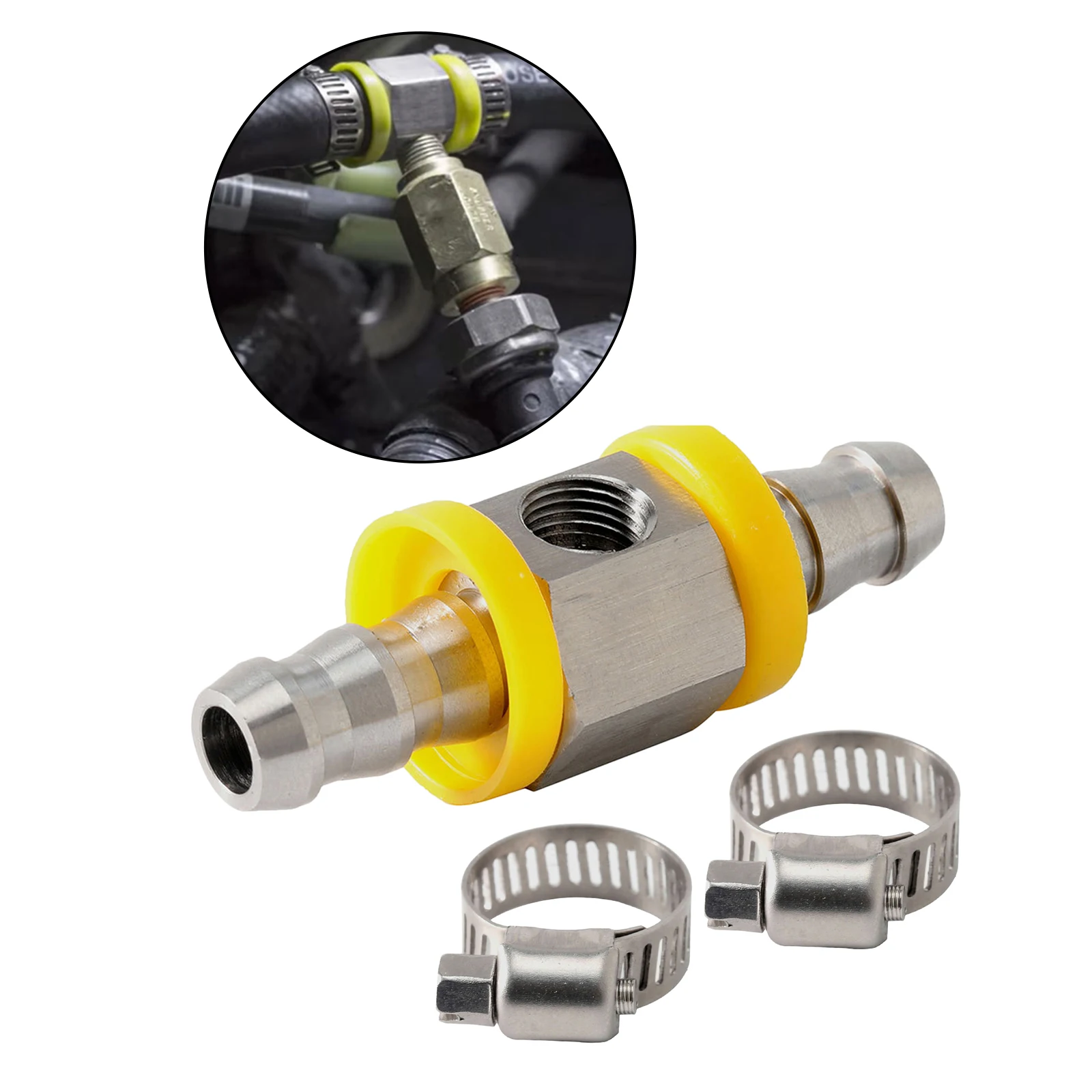

3/8" Car Fuel Line Fuel Pressure Barbed Push Lock T-Fitting Adapter,Professional Accessories