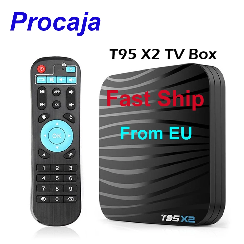 ТВ приставка Procaja T95 X2 Smart tv BOX Android 8 1 Box 4GB 32GB 64GB S905X2 quad core 4K Youtube медиаплеер
