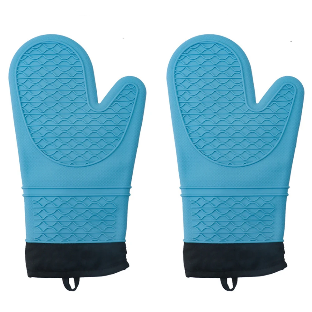 1pcs Silicone Oven Gloves Heat Resistant Premium Slip Pot Holders Gloves With Non-slip Textured Grip Gloves Kitchen Tool