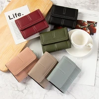 solid color luxury business exquisite credit card case womens card holder mini coin purse expanding small wallet