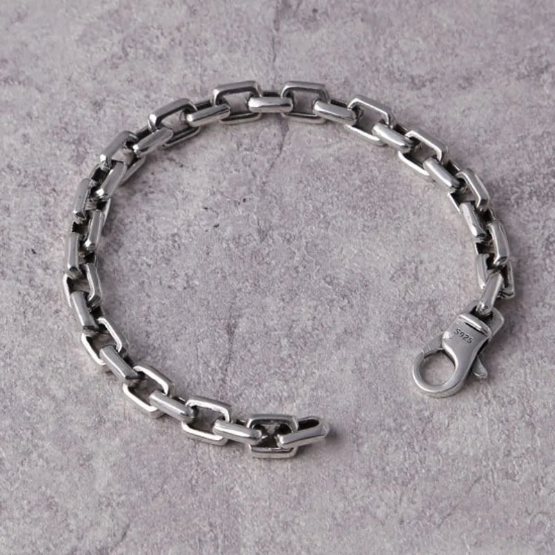 Браслет мужской из серебра 925 пробы с пряжкой |