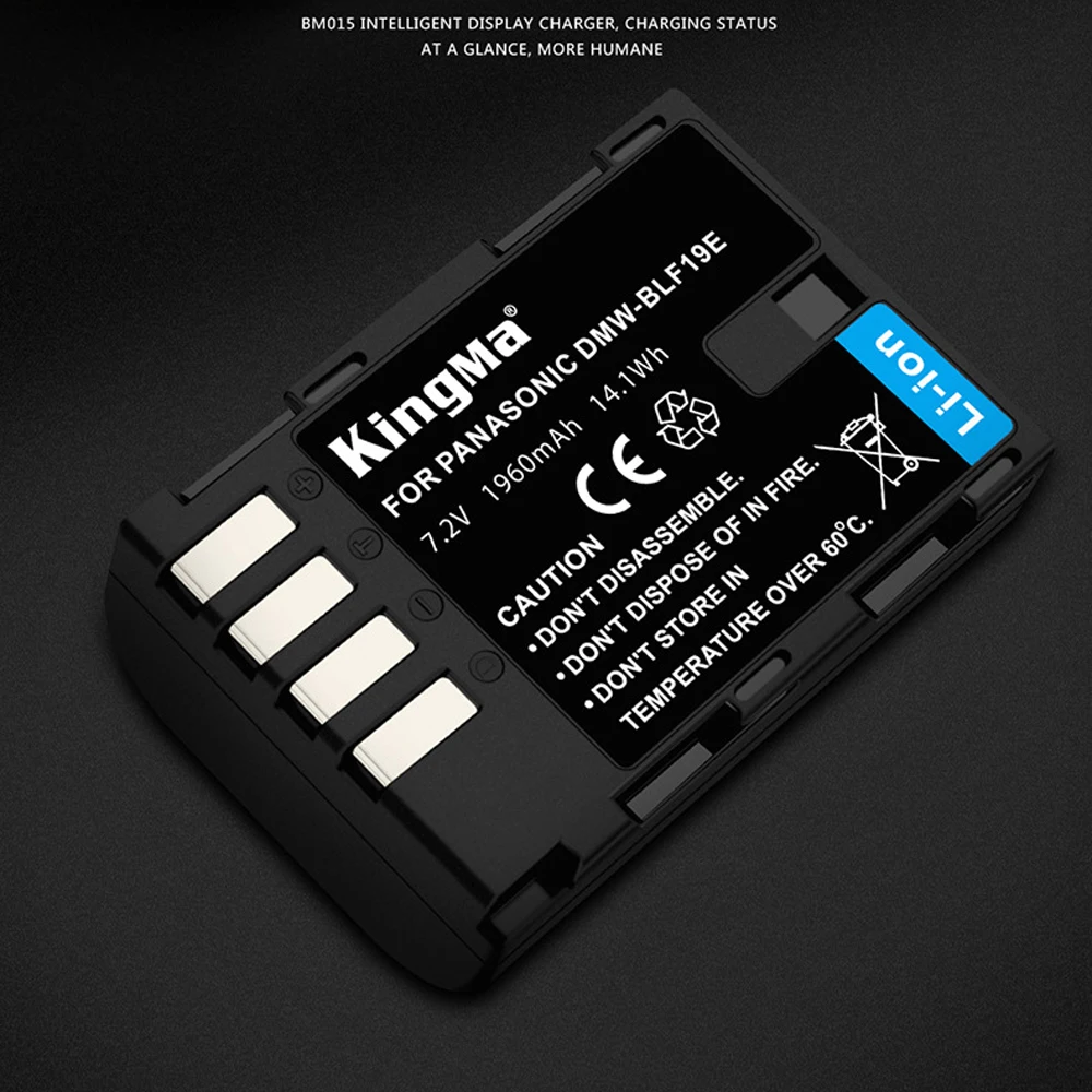 2PCS 1960mAh 7.2V DMW-BLF19E BLF19 Rechargeable Digital DSLR Camera Battery for Panasonic Lumix DMC-GH3 DMC-GH4 GH5 | Электроника