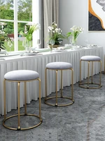 stool living room spare round stool home furniture light luxury creative vanity chair iron upholstered stool leisure bar chair